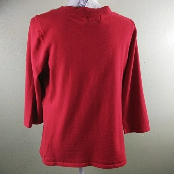 RQT Red Sweater with Silver Embellishments L NWT - Picture 4 of 8